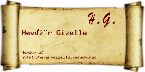 Hevér Gizella névjegykártya